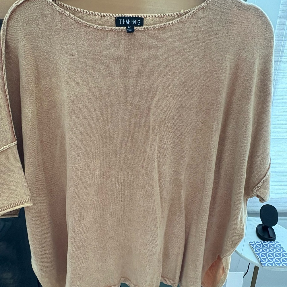 Timing Beige Knit Top